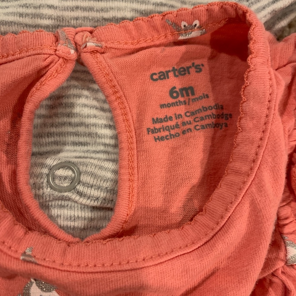 Girls 6mo Long Sleeve Onesie Bodysuits - Picture 6 of 9